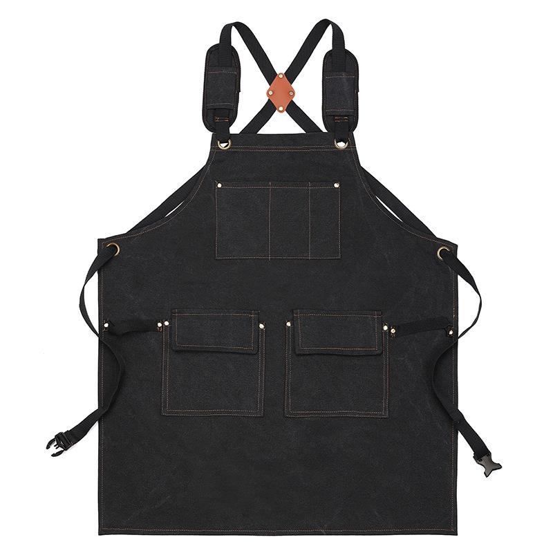 

Cross-border Waterproof Oil-Resistant Thick Canvas Apron for Kitchen & Gardening with Customizable Text