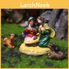 Figurines Scène de Noël en Résine Avec Style Ensemble Familial Pour Décorations de Fêtes