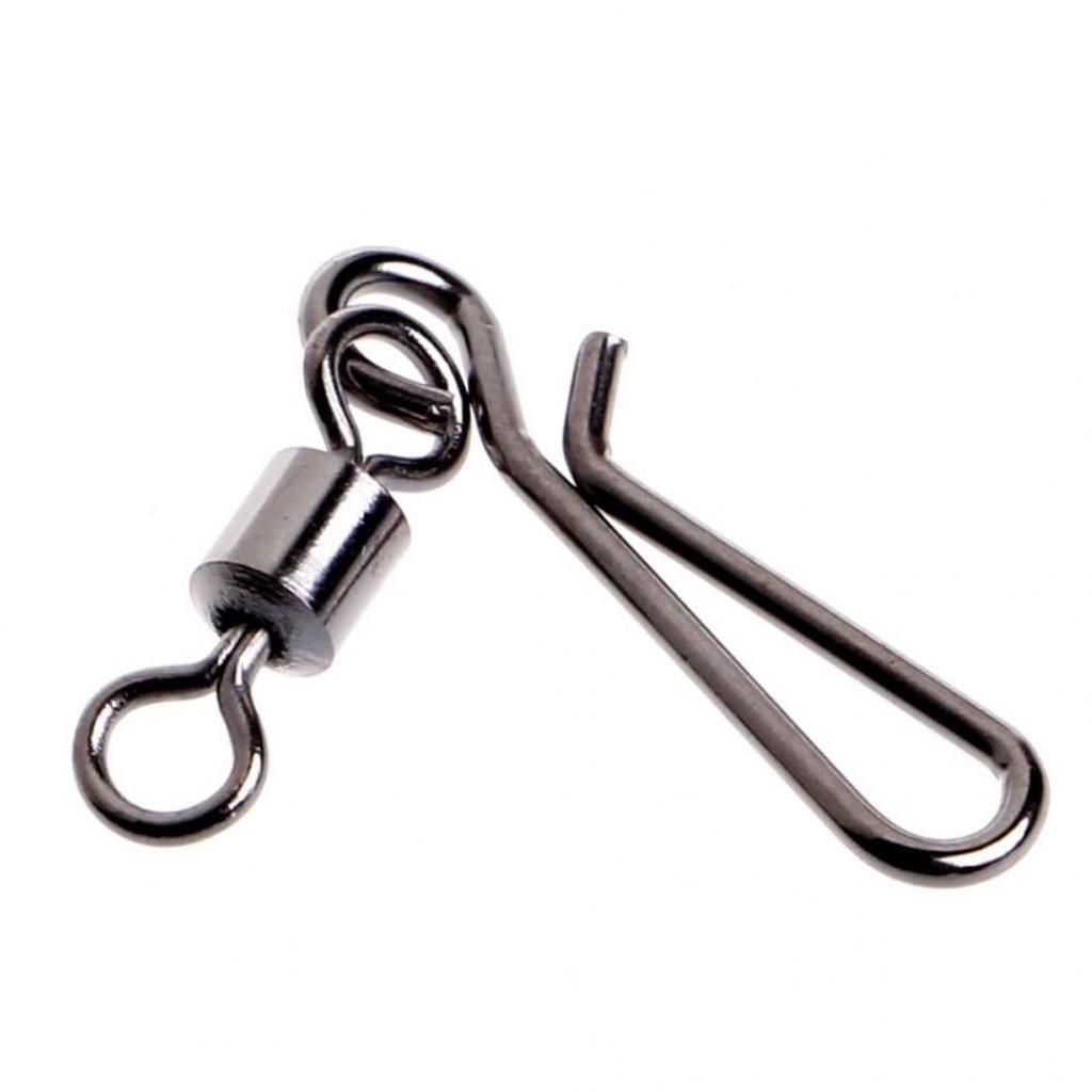 50Pcs Fishing Swivels Rolling Swivel Snap Hook Lure Tackle Connectors 10/8/6/4/2 50Pcs Fishing Swivels Rolling Swivel Snap Hook Lure Tackle Connectors 10/8/6/4/2