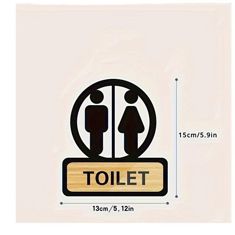 Minimalist Unisex Restroom Sign - Acrylic Toilet Identifier 15cm x 13cm x 0.4cm