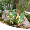 2Pcs Funny Fairy Boy And Girl Statue, Fairy Garden Accessories, Resin Sculpture For Micro Landscape Flowerpot Lawn Yard Garden