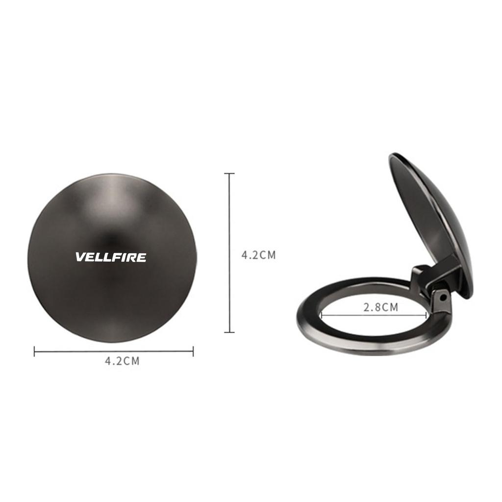 Toyozo Alloy Round One-Touch Start Button Cover, Suitable for Vellfire, Alloy Round One-Touch Start