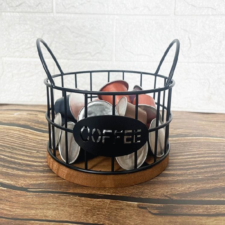 Coffee Pods Organizer Large Capacity Storage Basket Coffee Pods Holder Organizer