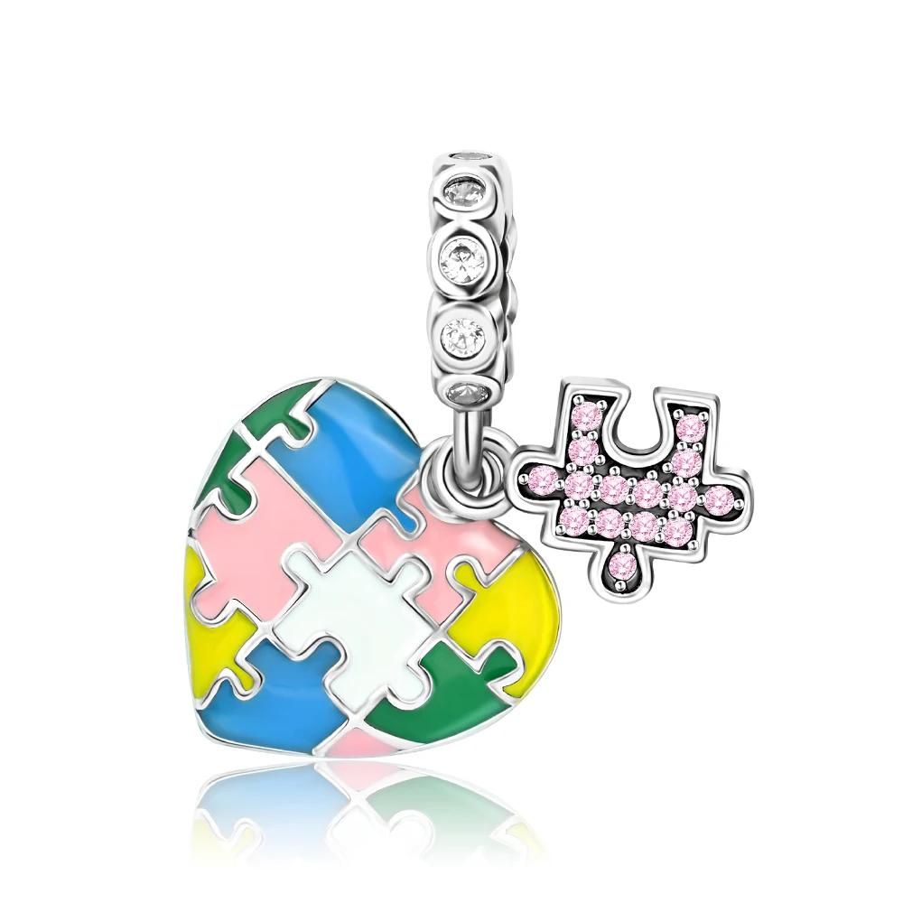 Zircon Heart Clip Charms Flower Clover Charm Copper Sea Turtle Beads Fit Diy Original Bracelet Jewelry