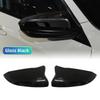 1 Pair Car Rearview Mirror Cover Glossy Black/Carbon Fiber Side Door Mirror Cover For Honda Civic 10th 2016 2017 2018
