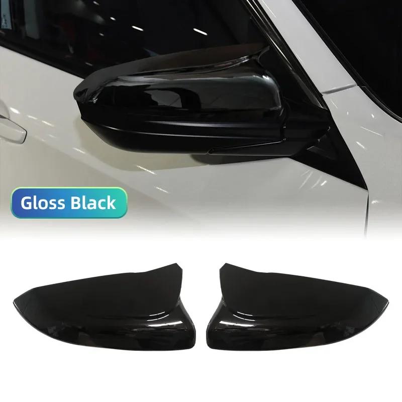 1 Pair Car Rearview Mirror Cover Glossy Black/Carbon Fiber Side Door Mirror Cover For Honda Civic 10th 2016 2017 2018