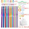 Comfortable Crochet Needles Set Multicolored Handle Crochet Knitting Knitting Needle  Sewing Tools