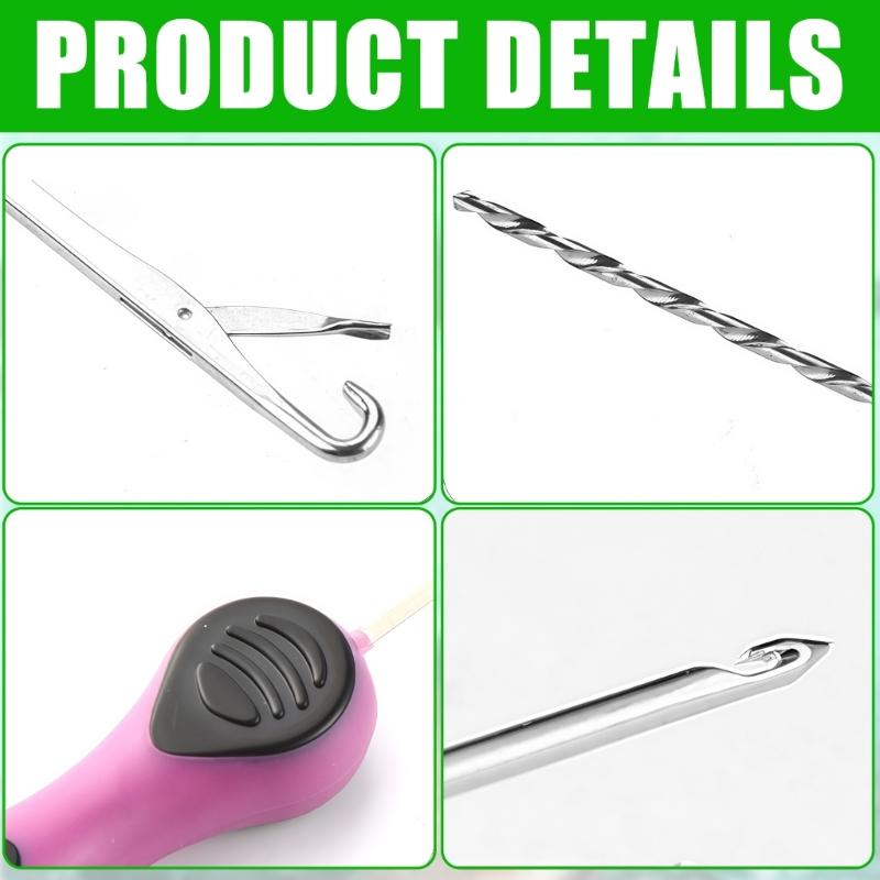 Baiting Rig Needle Stringer for Baits Hole Portable Fishing Splicing Needle Baits Boilie Drill Stringer Hook Needle