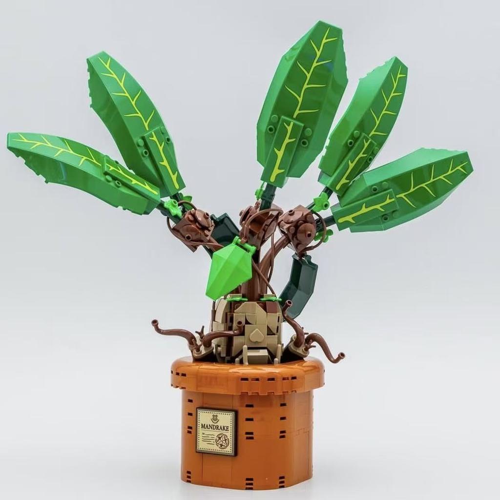 Magical Biological Toys Innovative Mandrake Plant Building Blocks Model Bricks Magic Model Christmas Birthday Gifts