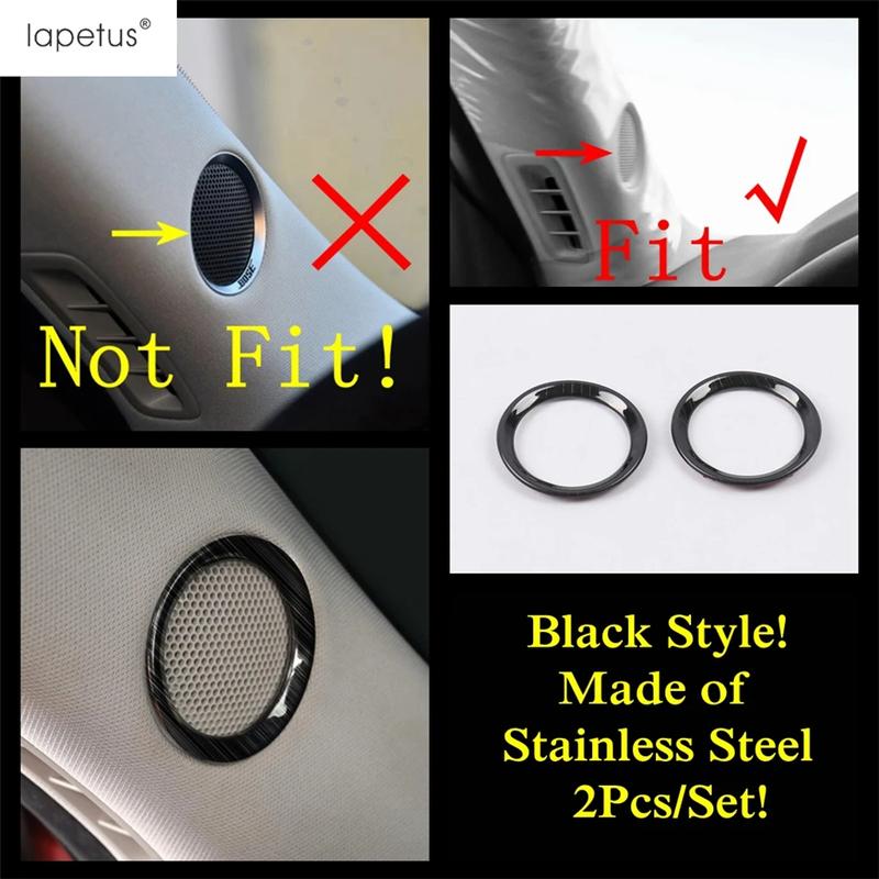 For Mazda CX5 CX-5 2017 - 2024 Stainless Steel Interior Pillar A Speaker Tweeter Sound Ring Decoration Cover Trim Accessories