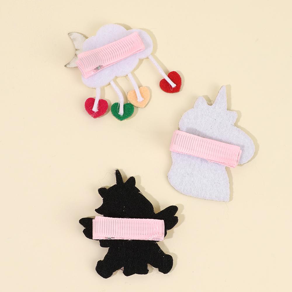 6Pcs/Set Sparkling Unicorn Hair Clips For Girls Glitter Clouds Hairpins Side Barrette Children Headdress Hair Accessories