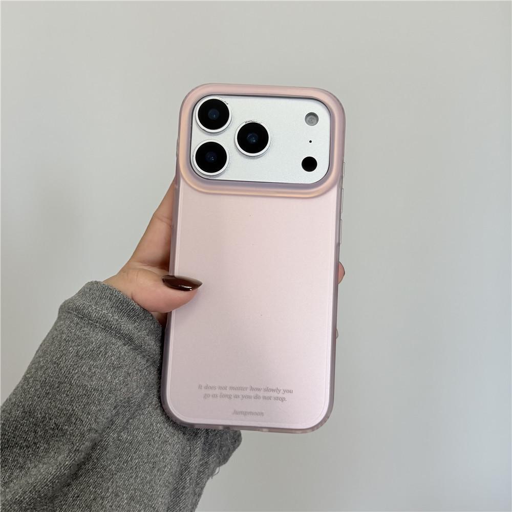 Minimalist Frosted Solid Color Case for iPhone 17 Pro/16PM/15 Pro/14/13 - Korean Style, Drop-Proof, Personalized Design.