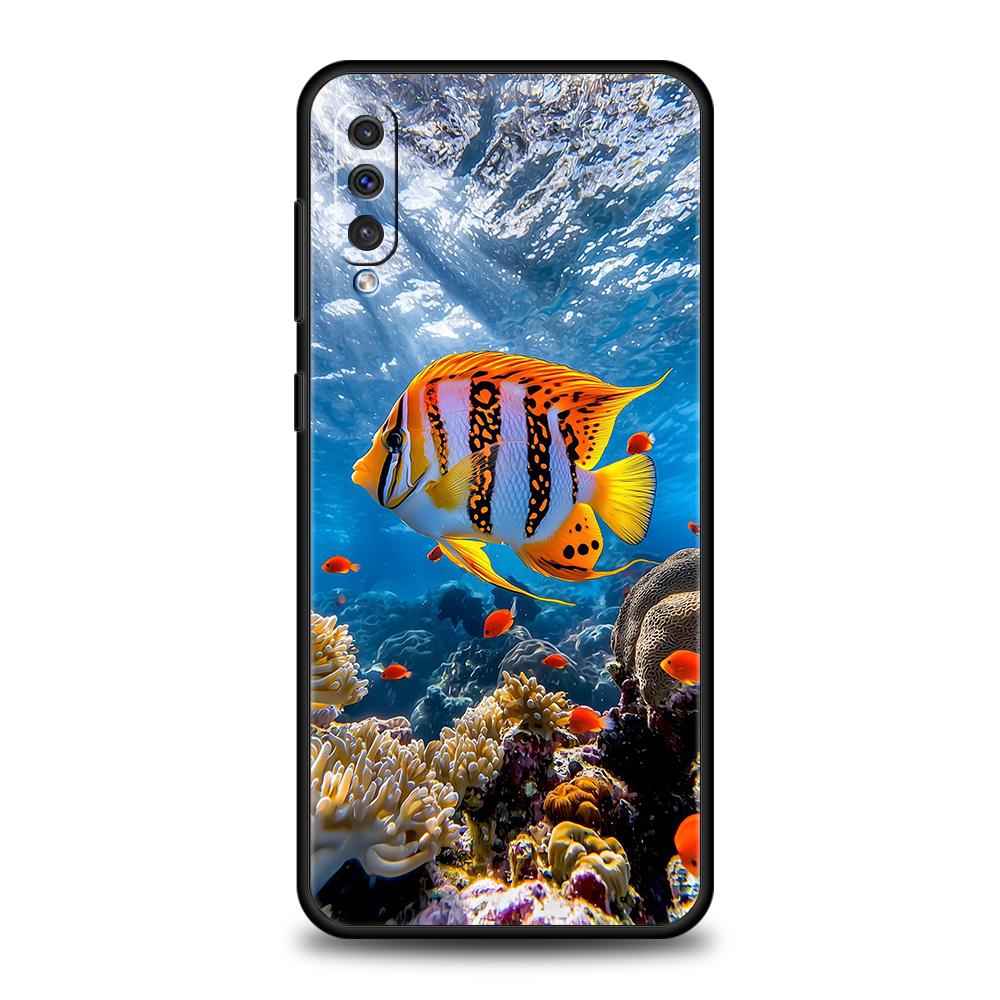 Cartoon Cute Fish Case For Samsung A56 A36 A26 A24 A16 A14 A12 A32 A50 A70 A20S A22 A30 A40 A34 A54 A42 A52 A04s A06 5G Cover