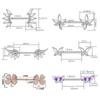 2pcs 316L Steel Maple Leaf Nipple Rings Barbell Butterfly Wing Shield Piercing for Women Girls Sexy Nipple Piercing Body Jewelry
