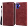 For iPhone 16 Case Business Style Magnetic Closure Leather Phone Cover with Strap
