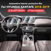 For Hyundai SANTAFE 2018 Car Panel Film Dashboard Screen Protective Sticker Interior Anti-Scratch Film Accessories
