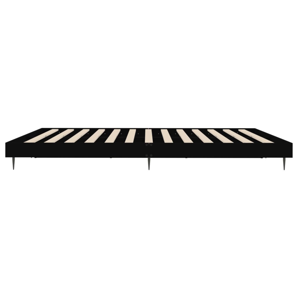 Bed Frame Black 200x200 cm Particleboard