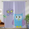 Cartoon Eulen Vorhänge Kinderzimmer Fenster Vorhang für Zimmer 2 Paneele Tüll für Schlafzimmer Schattierungen Halloween Dekoration Raumteiler Wohnzimmer