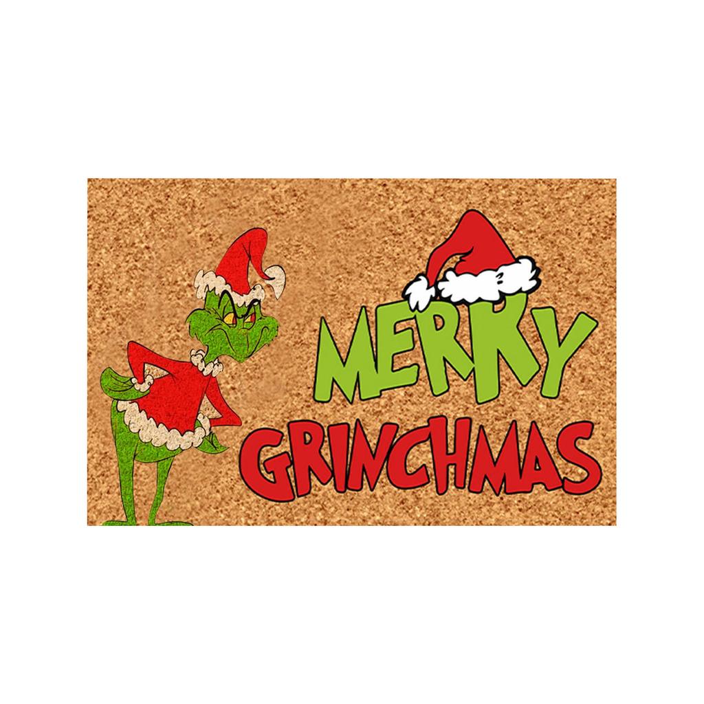 Kreskówkowa świąteczna wycieraczka do drzwi do dekoracji drzwi