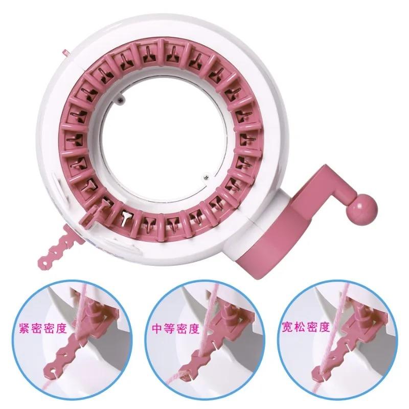 22 Needle Hand Cranked Circular Knitting Machine Manual Knitting Loom for DIY Craft Scarves Hats Sweaters Gloves Knitting Tool