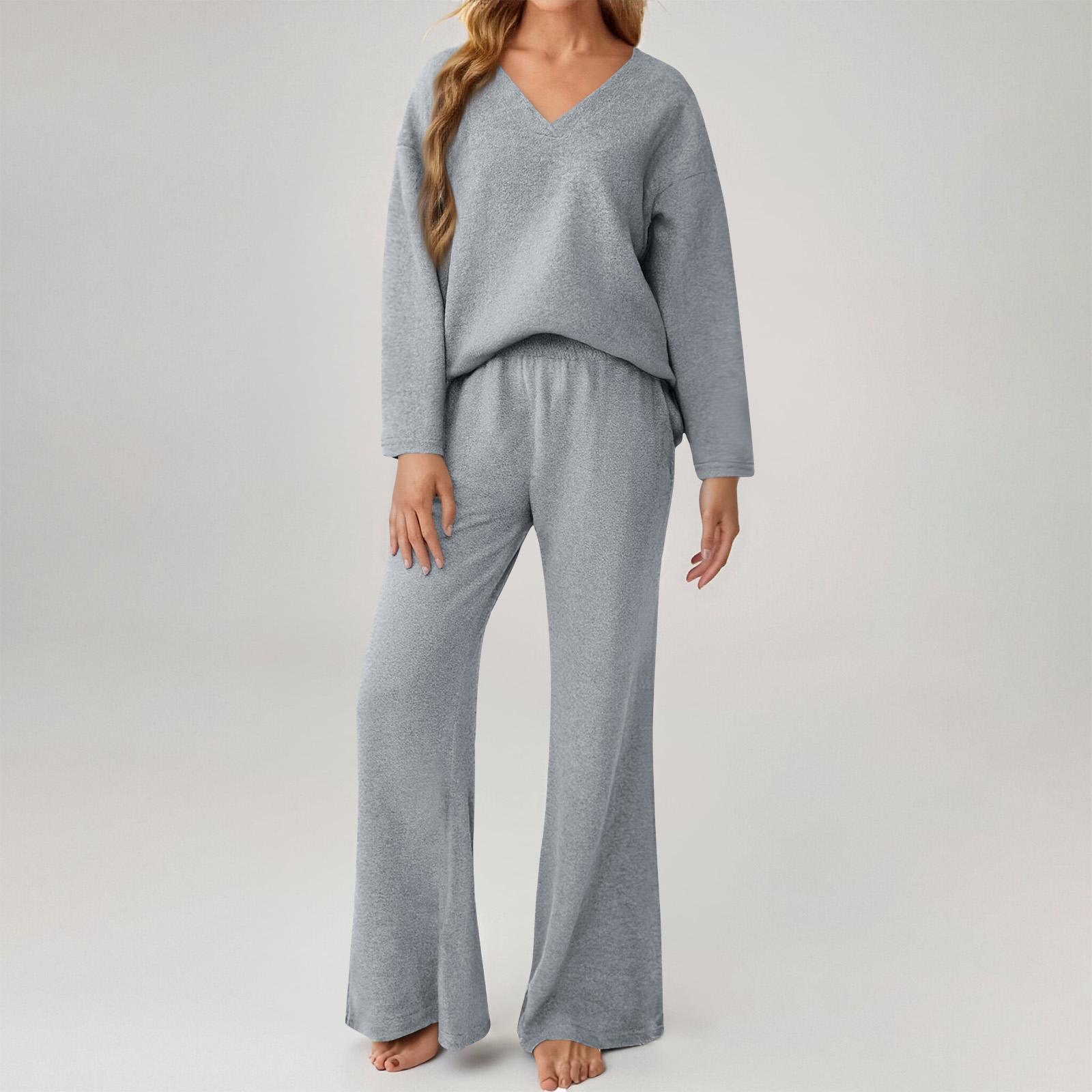 

Women s Two-piece Sweater Suit Home Wear Matching Casual Suit Fashion Clothing S
