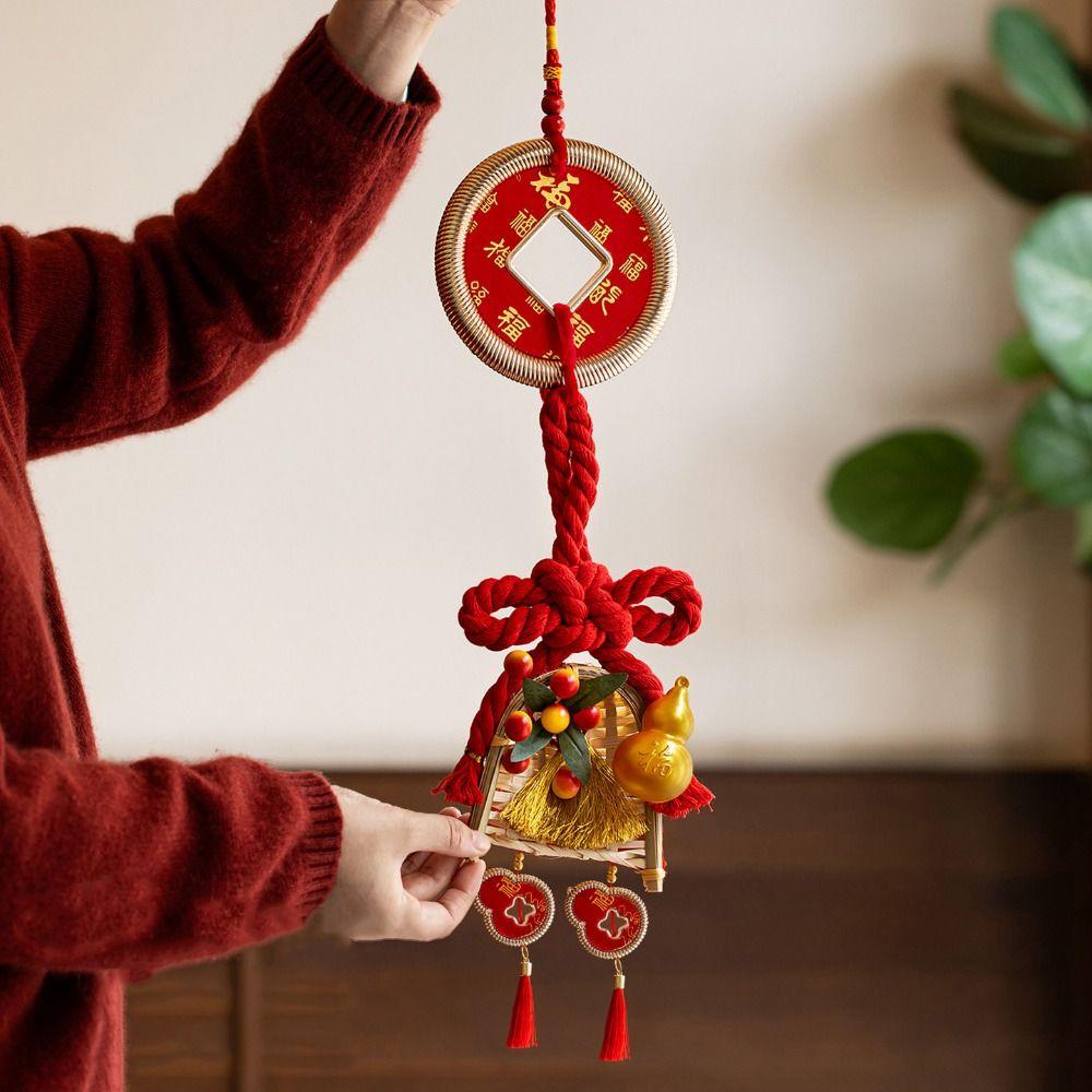 Glücksbringer für das chinesische Neujahr Chinesischer Knoten Besen Kehrblech Anhänger Frühlingsfest