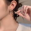 Niche High-End Zirconia Butterfly Earrings - 2024 Light Luxury 925 Silver Studs for Women