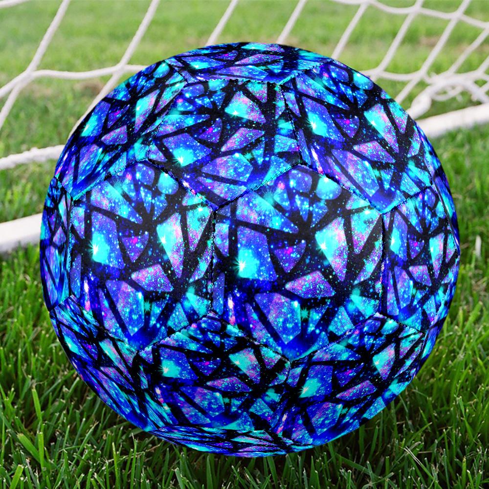 Dazzling colors Indoor Soccer Ball Colorful Machine Stitched PVC Size 5 Team Training Competition Ready Durable High-Bounce Cool Sports Gift