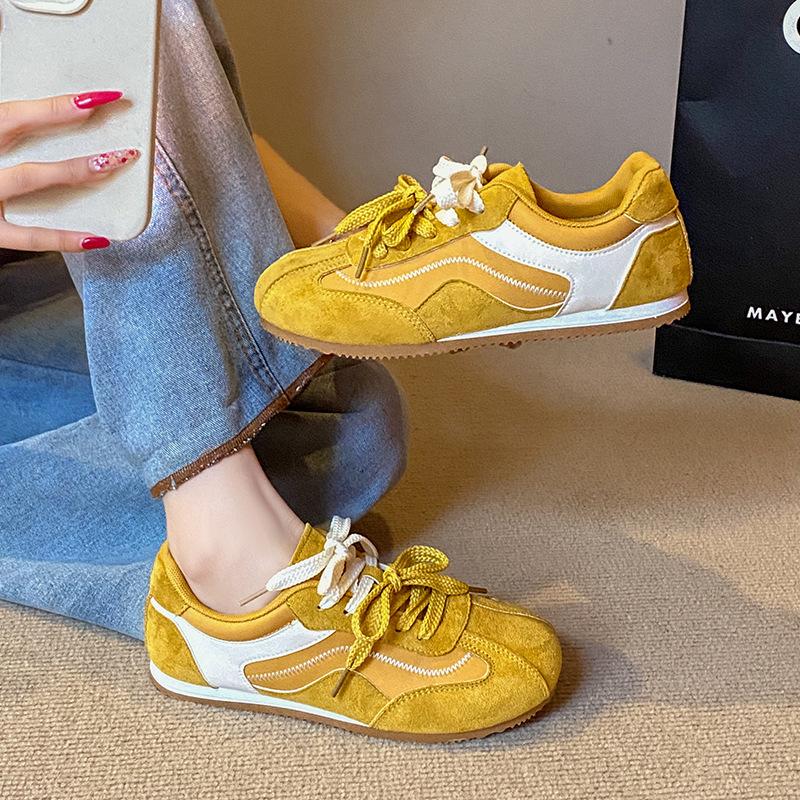 Autumn German training shoes women's summer 2025 new thin breathable flat-bottomed versatile Forrest Gump shoes sports and leisure board shoes