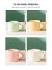 High-Value Ceramic Macaron Coffee Mug - Large Capacity Cup, Perfect Holiday Gift for Couples
