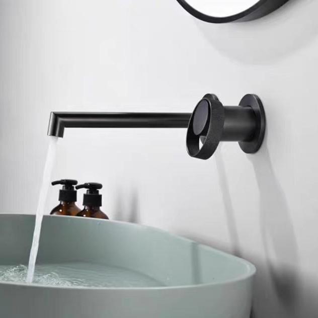 Single Hole Ceramic Faucet Brass Single Handle Bathroom (Black,Brass) чёрный