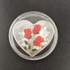 Valintines Day Gift Rose Heart Shaped Commemorative Medal Lucky Love Coin Confession Couple Small Gift Gold Silver Coin