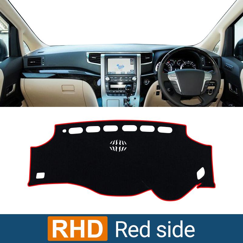 

Автомобильные аксессуары для Toyota Alphard Vellfire AH20 2008-2010 2011 2012 2013 2014, приборная панель, избегайте света, анти-УФ-коврик RHD Red Side