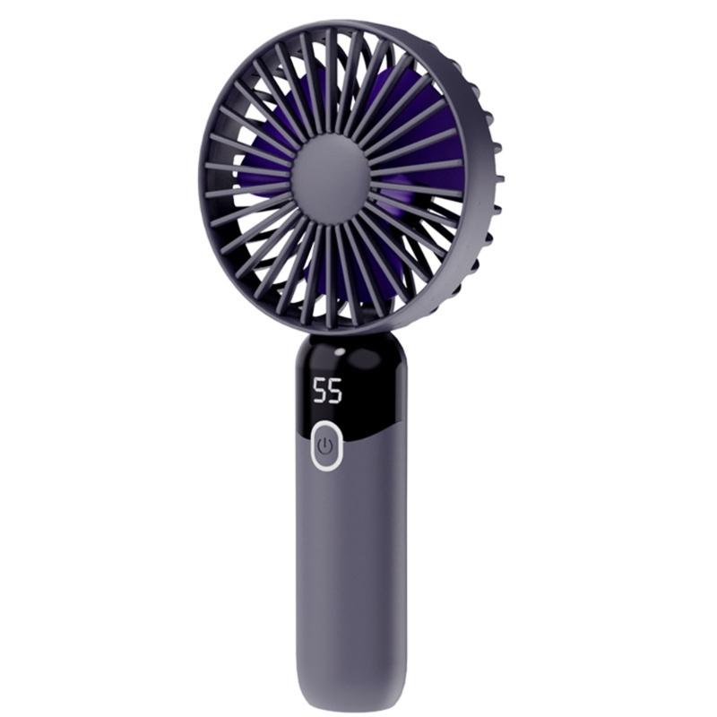 Portable Fan Powerful Handheld Fan Rechargeable 6 Speed Digital Display Fan