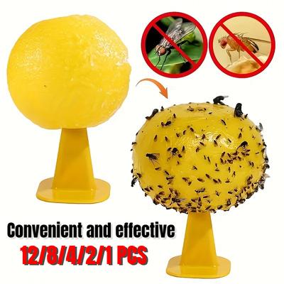 Inomhusfångare för flygande insekter, Klisterbollar för bananflugor, Myggor, Myggor, Säker Icke-giftig, Placera nära växter, Soptunna, Fönster, Hem, Kontorsbruk