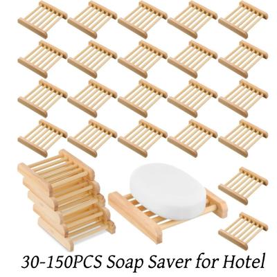 30-150PCS Soap Saver Wood Soap Dish Bulk for El Bathroom Soap Holders Hand Craft Soap Case for Bathtub Shower Dish Accessorie