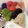 Trendy Mixed Color Slouchy Beanie Classic Coldproof Warm Skull Cap Thick Knit Hats Beanies For Women Autumn & Winter