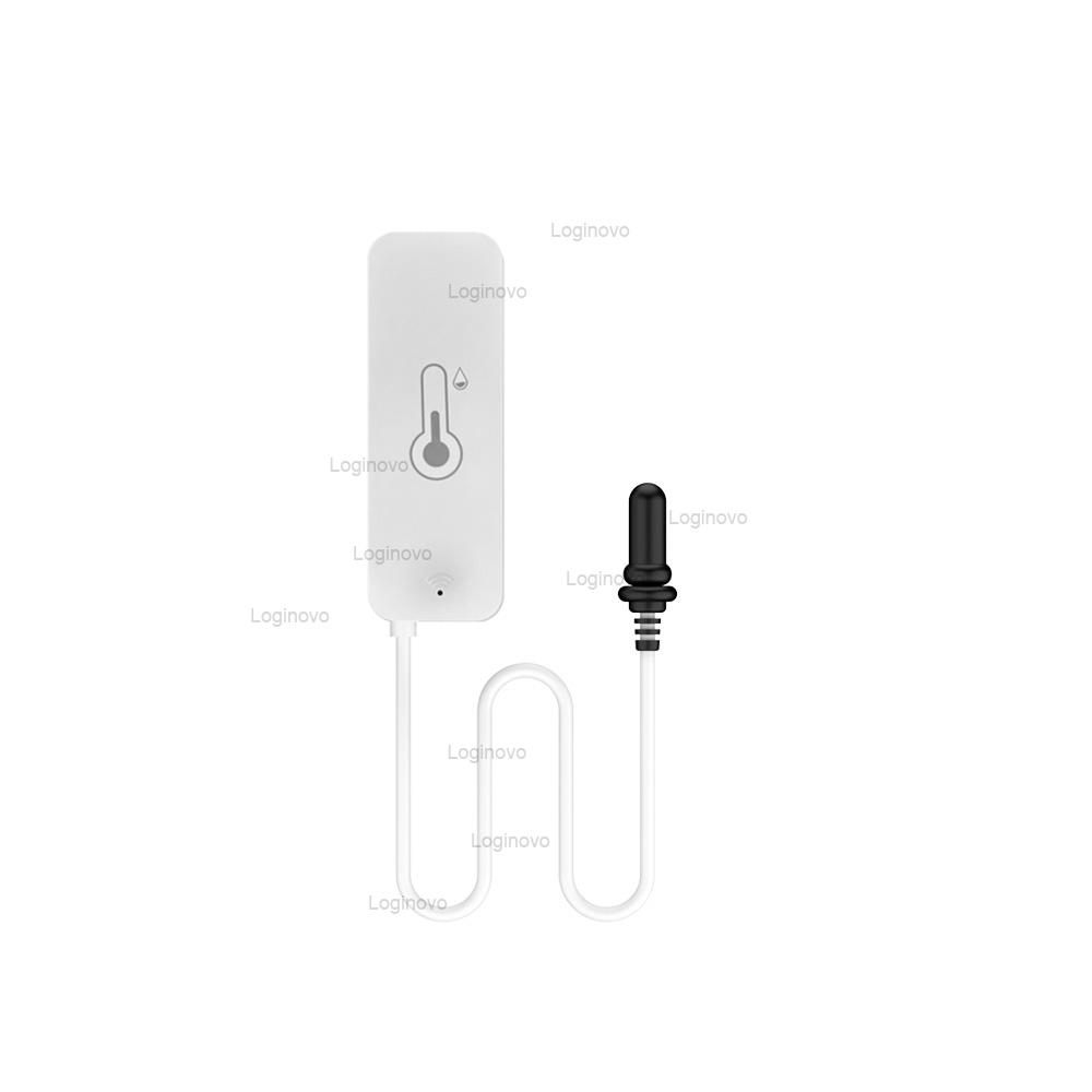 Tuya WiFi Temperature Humidity Sensor With External Probe Smart Home Hygrometer For Fridge Water Pool Thermostat Remote Alarm No screen