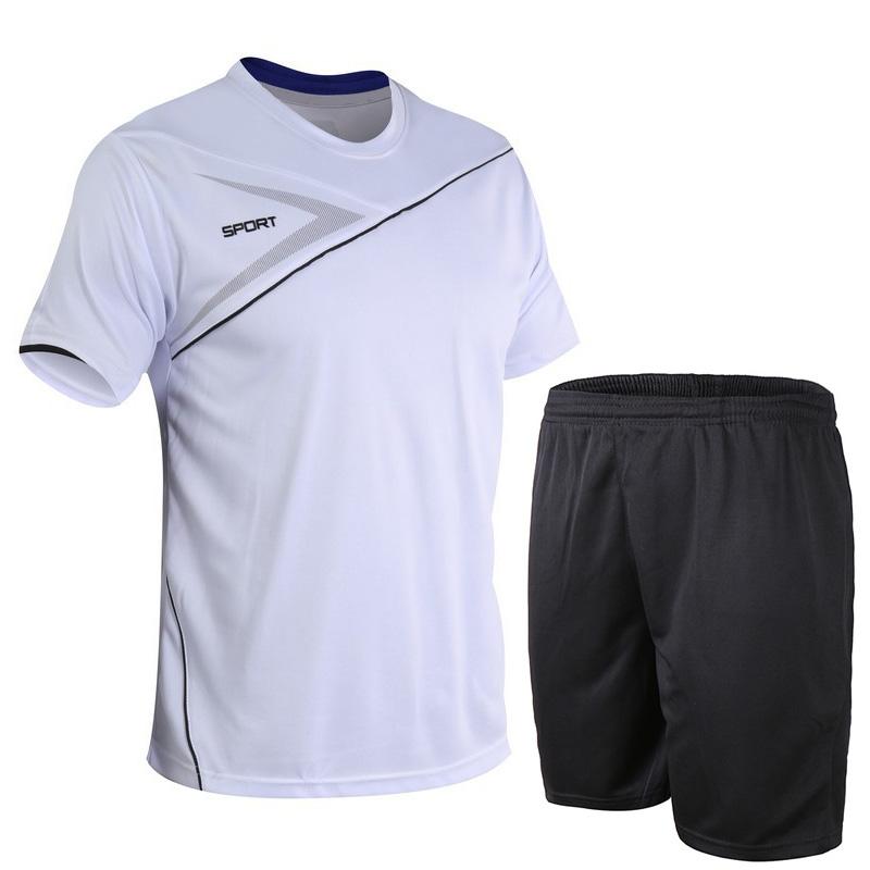 Men's 2025 New Quick Short Sleeve Shorts Set for Men's Leisure Sports Running Fitness T-shirt Shorts Set for Quick Drying