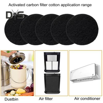 1/5Pcs Balde de Compostagem Filtro de Carvão Ativado Lixeira Desodorante Almofada de Algodão Cozinha Carro Geladeira Absorvente de Odores Purificador Desodorizante Folha