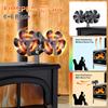 12 Blade Wood Stove Fan Heat Powered Fireplace Fan Log Wood Burner Double Head Fan Quiet Home Thermal Cycle Warm Air Heating