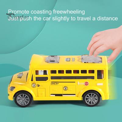 Mokyklinio autobuso žaislas, imituotas, atsparus kritimui, plastikinis inercinis mokyklinio autobuso žaislas berniukui