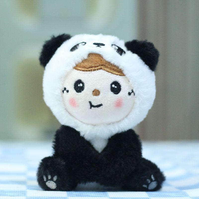 Cartoon Panda Cute Plush Toy Keychain Soft Stuffed Animal Doll Accessory Bags For