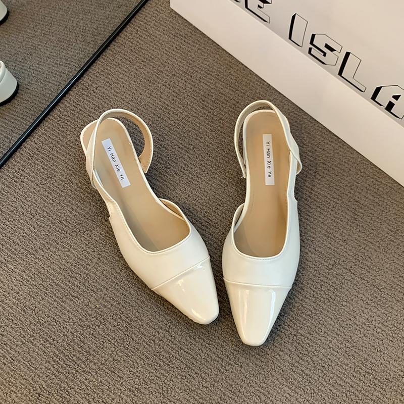 Copriscarpe Estivo Punta Aperta Sandali da Donna Tacchi Spessi Semplici Ciabatte Zoccoli Scarpe Donna Eleganti Scarpe da Festa Sandalias