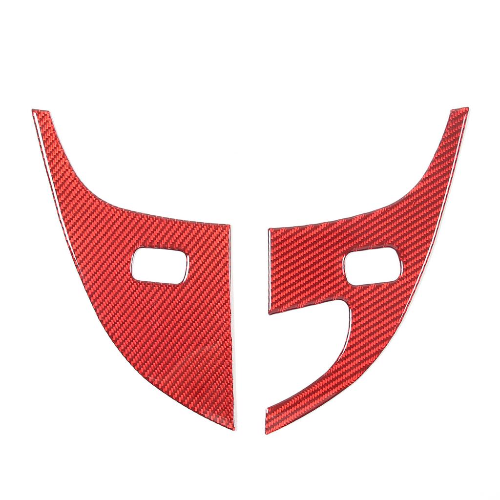 Red Carbon Fiber Interior Door Lock Panel Trim Sticker For Corvette C6 2005-2013