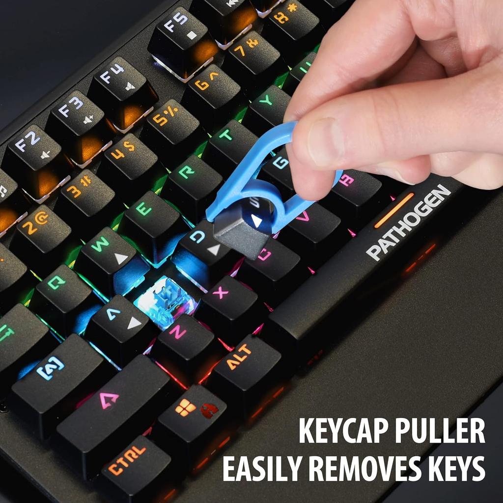 ENHANCE O Rings Mechanical Keyboard Dampener - Quiet Switch Dampeners Kit 50A Clear (140pcs), Keycap Puller, Keyboard Brush, Cloth and Accessory Bag