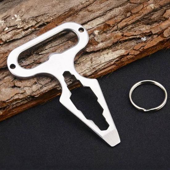 1/2/3Pcs Manual Wrench Keychain with Bottle Opener Compact Design Portable Personal Outdoor EDC Survival Tools
