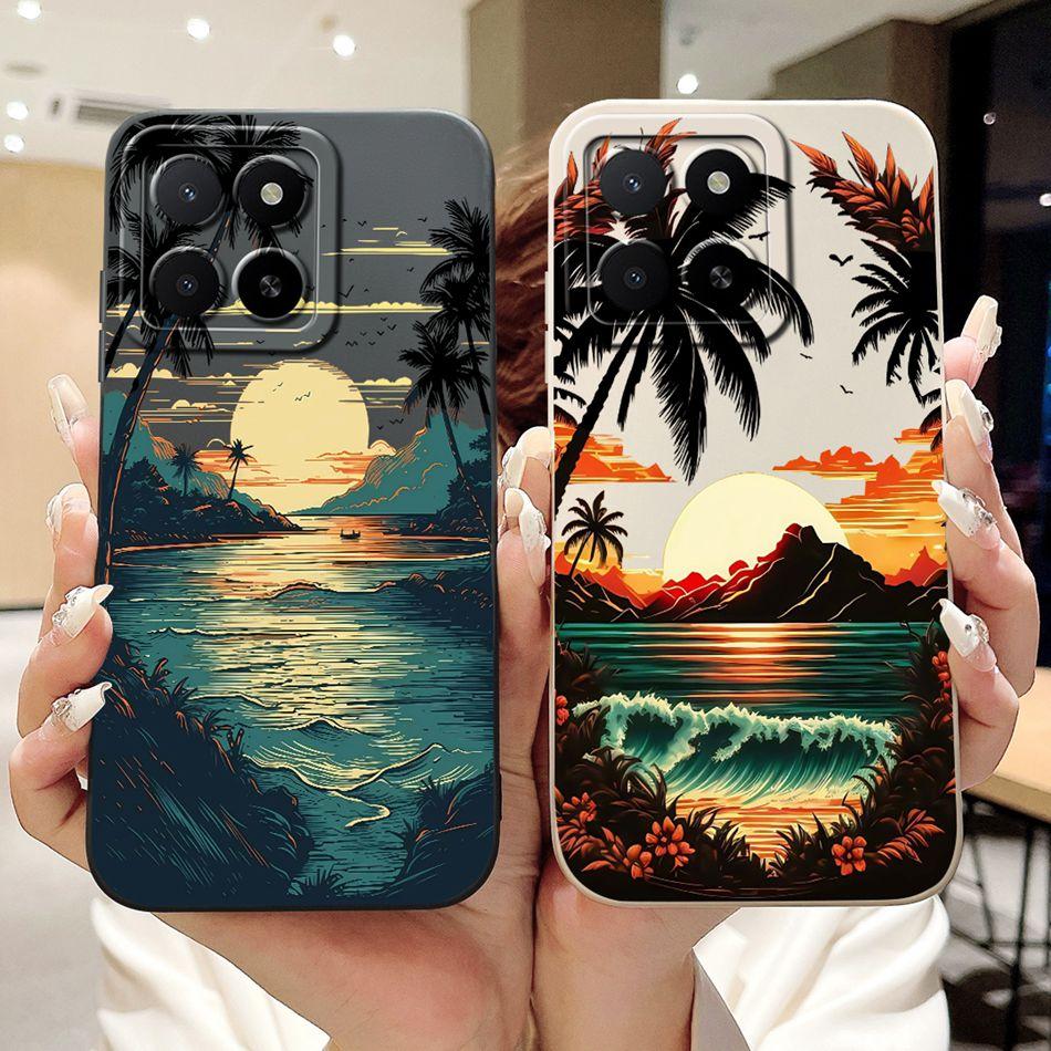 Θήκη Κινητού Για Honor X5b Plus Μοντέλο Fashion Dusk Beach Painting Για Honor X5b X 5B Plus Μαλακή Σιλικόνη Αντικραδασμικές Θήκες