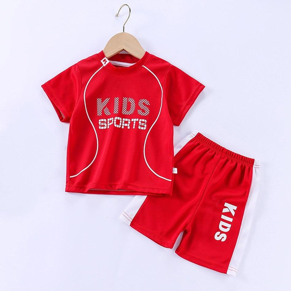 Children Clothing Set Kids Short Sleeved Summer Outfit Quick Drying Football Set Boy Girl Sport Wear Soft Breathable 1-12 Years