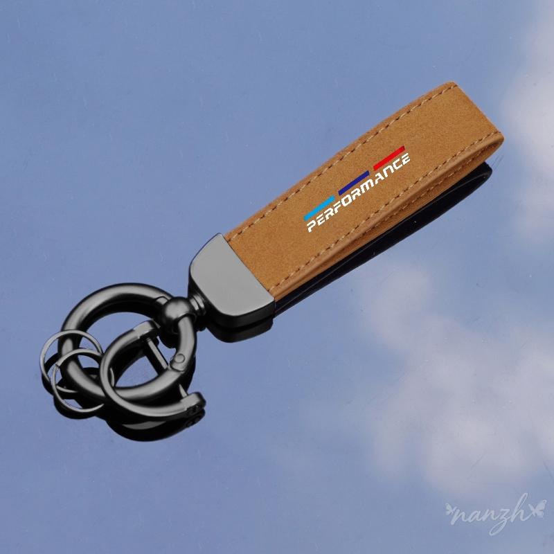 Leather Car Emblem Keychain Auto Vehicle Key Holder Keyring For BMW M Emblem E46 E36 E34 F10 E90 F30 E60 F30 E53 E30 E92 E87 yp2